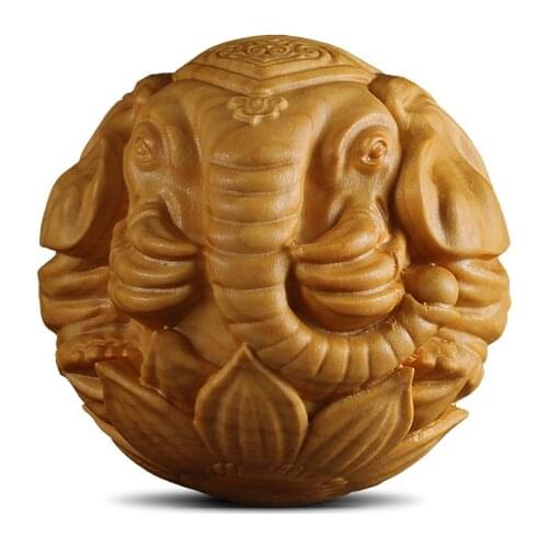 Handmade Carved Wood Elephant Gift Decorative Arts