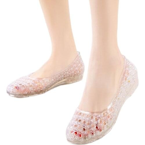 Women Sandals Colorful Women Shoes Peep Toe Stappy Beach Rainbow Croc Jelly Shoes Woman Summer shoes