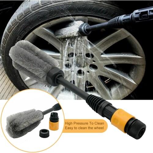 Car Wheel Brush Tire Rim Washing Tool Vehicle Tyre Cleaning Brushes Black Auto Maintenance Care Car Accessories
