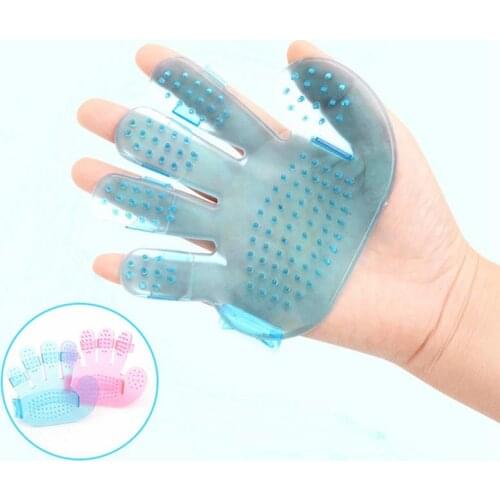 Pet Bath Brush Wearable Hand Design Soft Cat Grooming Brush Dog Shampoo Brush