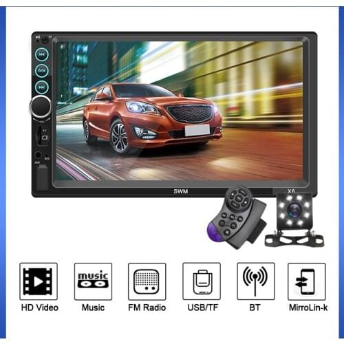 TomoStrong Hot Sales X6 7inch HD Large Screen Car MP5 Player Hands-free FM Radio Modified Display for Vehicles Colorful button