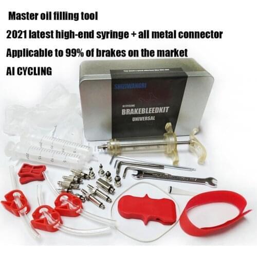Bike UNIVERSAL Bleed Kit Hydraulic Disc Brake Oil Tool Set for SHIMANO MAGURA AVID SRAM FORMULA HAYES NUTT ZOOM with Funnel Kit