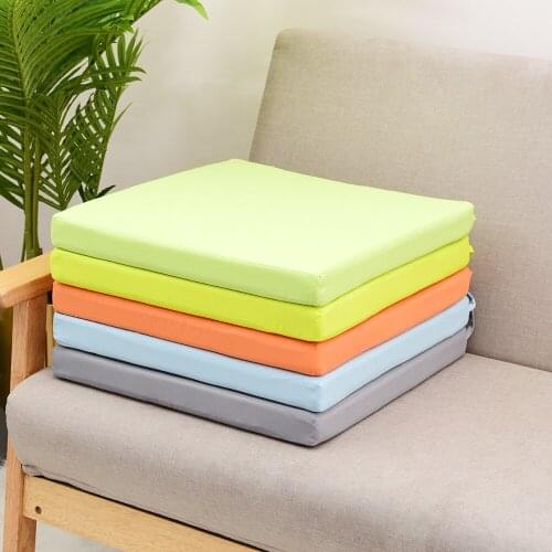 Outdoor Tie On Garden Patio Waterproof Seat Pad Removable Square Seat Cushion Simple Style Seat Cover