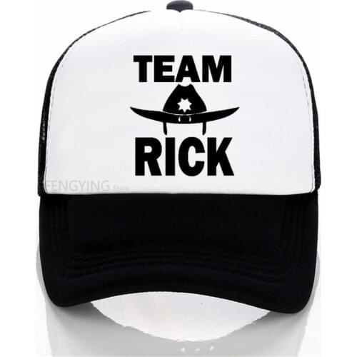 Walking Dead Funny Zombie The Walking Dead TEAM RICK baseball cap TEAM RICK letter mesh trucker hat