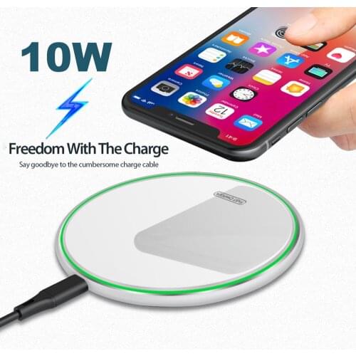 10W Fast Wireless Charger For iPhone 12 11 X XR Xs Max 8 Qi Quick Charging Pad For Samsung S20 S10 S9+ Note 10 9 Xiaomi Mi 10