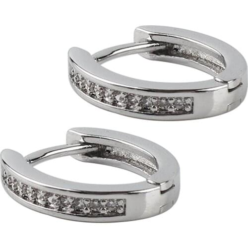 2020 New Fashion Unisex Elegant Single-row Ear Ring Hoop Earing Lady Stud Jewelry Charm Special Gift Women Girls Hot Sale