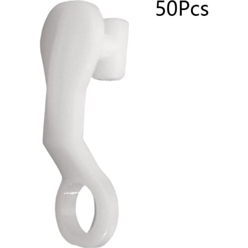 50pcs/pack Decoration Indoor Drape Accessories Ring Window Rail Runner Clip On Track Curtain Glider Hook Bathroom Replacement
