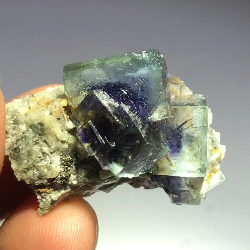 7.7gNatural transparent purple Fluorite Crystal mineral stone decoration ring vein healing geological teaching specimen decorati