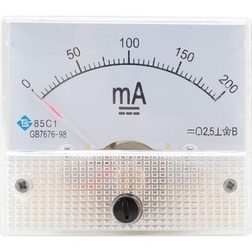 Ammeter Mechanical Pointer Type Analog Current Panel Meter Current Meter 85C1 1XCF