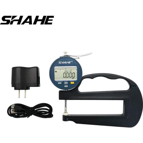 SHAHE High Accuracy +/-0.009 mmThickness Gauge Meter With Rechargeable Battery Digital Thickness Gauge Meter 0-10 mm