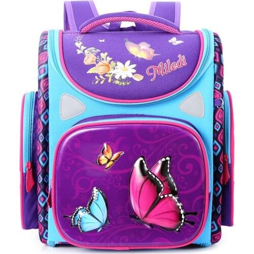 New Quality Children School Backpacks For Girls and Boys Orthopedic Knapsack Kids 3D Cartoon Primary School Bags Girl Backpack