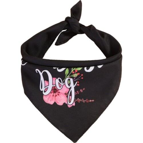 Pet Cat And Dog Double-layer Wedding Season Party Decoration Saliva Towel Black And White Honor Pattern Pet Supplies Accessories