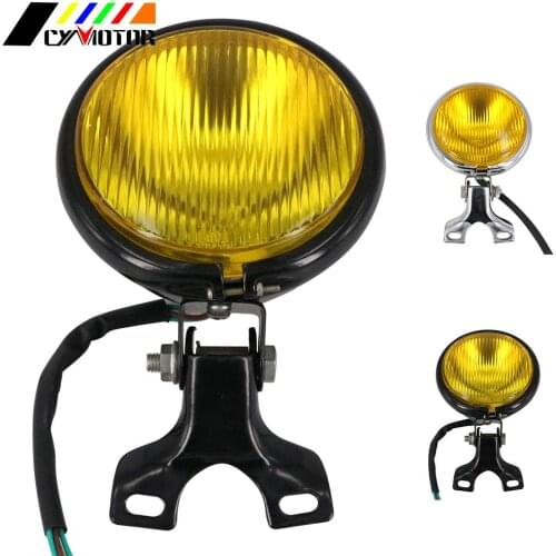 Motorcycle 12V Retro Spot Fog Headlight HeadLamp Light For Cafe Racer Engineering Vehicles Off-road Vehicles Electric Vehicle