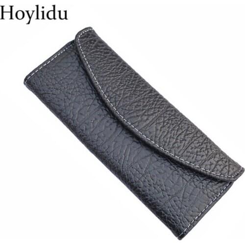 Hoylidu PU Leather Barber Professional Hairdressing Black Scissors Bag Case Tools Accessories Hairstylist 2 Loading Pouch Holder