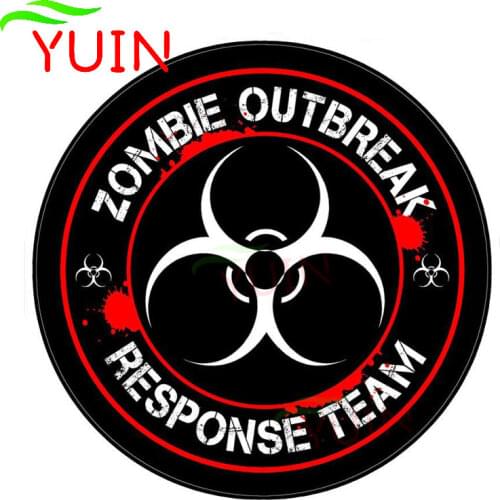 Creative Car Sticker ZOMBIE Outbreak Response Team Biohazard Decals Fashion PVC Decoration Accessories Waterproof Decal 15*15cm