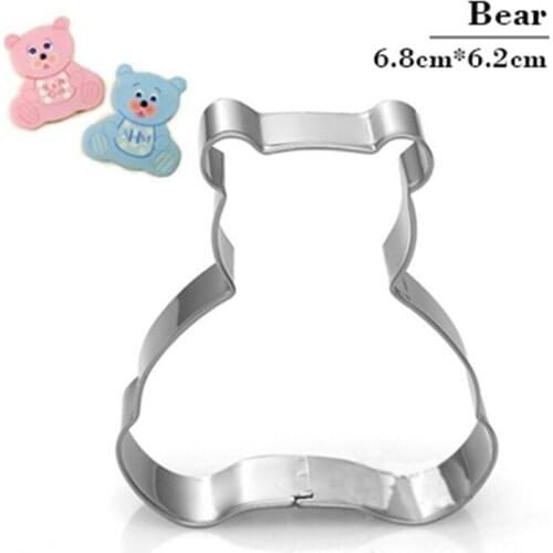 Bear Egg Biscuit Cookie Cutter Tools Stamp Mold Stainless Steel Cake Tools Kitchen Baking Fondant Set Chinese New Year Gift