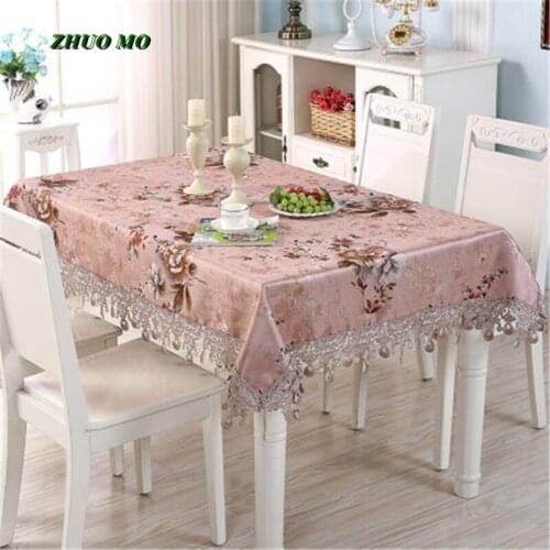 Fashion Lace Tablecloth Hanging Ear Coffee Table Cushion Party Rectangular Table Cover Home Cecoration Round Tablecloth