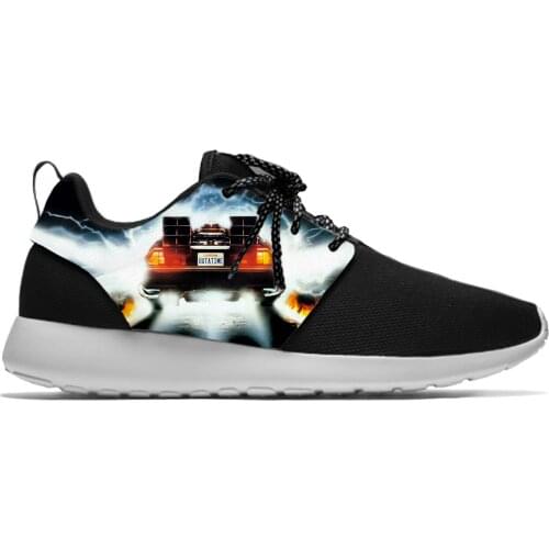 Back To The Future Movie Fashion Funny Personality Sport Running Shoes Lightweight Breathable 3D Print Men Women Mesh Sneakers