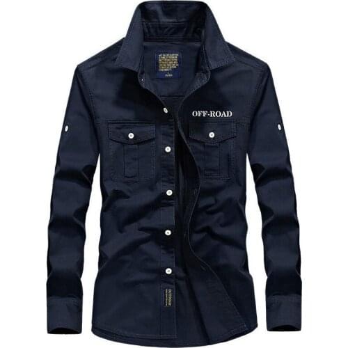 Military Army Shirt Men 2020 Spring Autumn 100% cotton Long Sleeve Mens Shirts Plus Size S-4XL