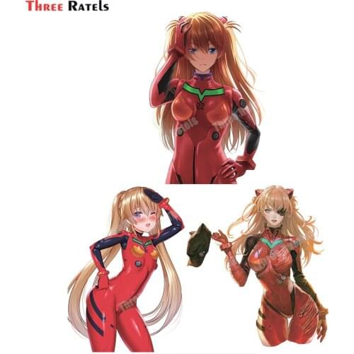 Three Ratels B502 Souryuu Asuka Langley Stickers For Car Styling Decoration Occlusion Scratch DIY Vinyl Material Decor