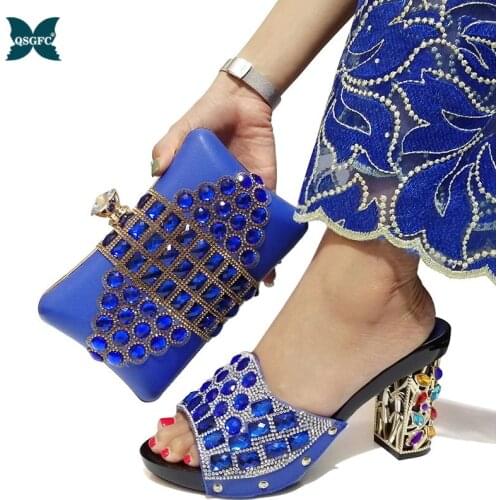 2020 Newest Shoes and Bag Sets for Women Italian design Shoes with Matching Bags for Women African Shoes and Bag Set for Party