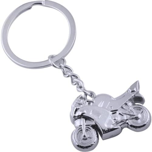 New motorcycle metal key ring key ring cute ring creative gift sports key ring gift shop key chain key ring car key case Rhin