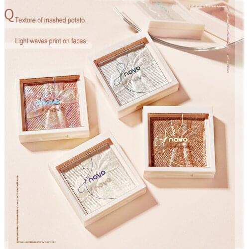 NOVO High-gloss Powder Fine Powder Brighten Skin Tone Waterproof Flash Powder Bowknot Clear Lightweight Highlighter TSLM1