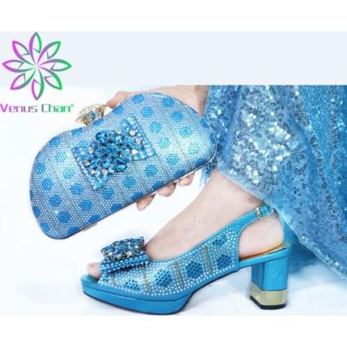 New African Shoe and Bag Set for Party In Women Italy High Heels Women Wedding Shoes Women Shoes and Bag To Match for Parties