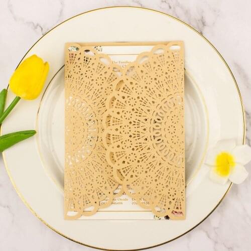 1pcs sample free shipping Laser Cut Pearl Paper wedding invitation cards for wedding engagement bridal shower birthday