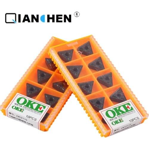 OKE 10pcs/lot High Precision High Performance High Strength CNC TNMG160408-OPM OC2115 Industry Carbide Inserts Hard Alloy