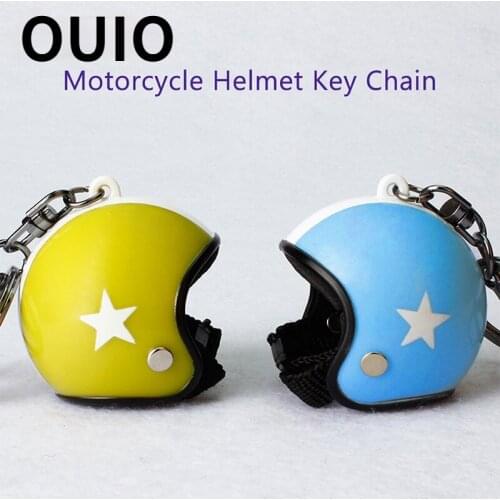OUIO 1Pcs Car Key chain Motorcycle Hat key ring For Hyundai Creta Tucson BMW X5 E53 VW Golf 4 7 5 Tiguan Kia Rio Sportage 2017