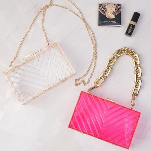 Transparent Fashion Women Acrylic Shoulder Bag Luxury Clutch Bags For Women Clear Purses 2021 Messenger Bag Evening