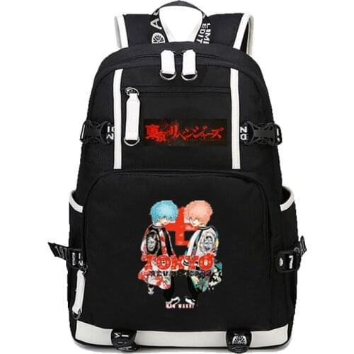 Anime Tokyo Revengers cartoon backpack Teenage Laptop bag student School bookbag Women men Travel backpack Teenages Knapsack