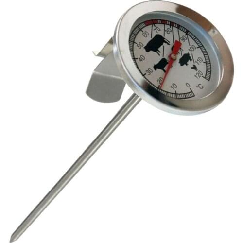 Steel Pocket Probe Thermometer Gauge For BBQ Meat Food Kitchen Cooking Instant Read Meat Gauge