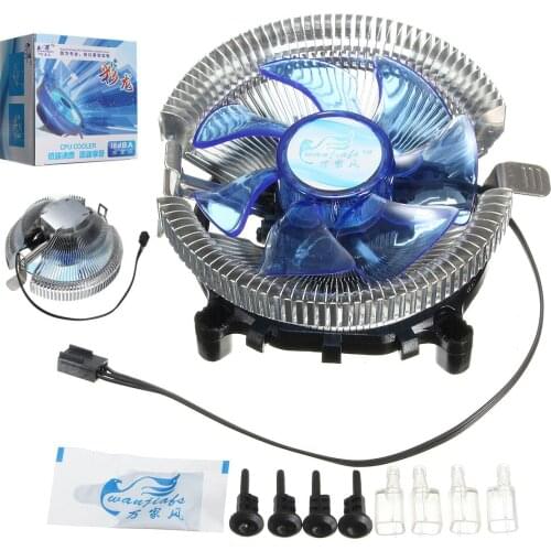 Led CPU Cooler Fan Heatsink Radiator Fans Blue Light Led for Intel LGA775/1156/1155 i3/i5/i7 for AMD AM2/AM2+/AM3 For AM4 Ryzen