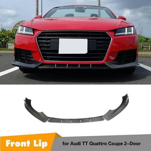 Carbon Fiber Front Bumper Lip For Audi TT Standard Bumper Diffuser 2015 2016 2017 2018