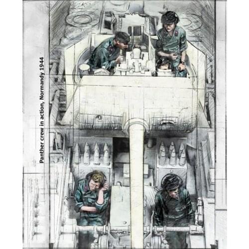 1/35 Armored crew in action normandy 5 man toy Resin Model Miniature resin figure Unassembly Unpainted