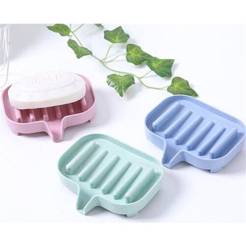 100PCS Drainable Soap Dish home Soap Tray Holder Storage Soap Rack Plate Box Container for Bath Shower Plate Bathroom