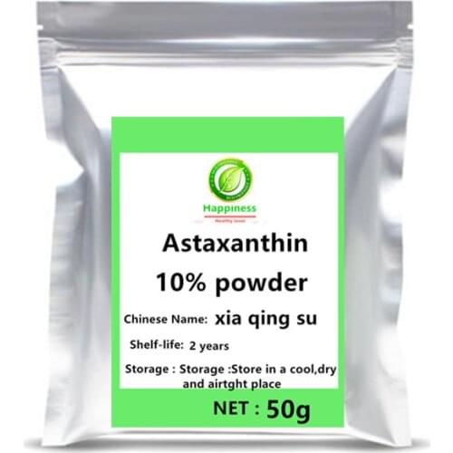 2021 High quality astaxanthin powder 10% , Haematococcus Pluvialis capsules Extract 1pc festival top supplement Body glitter