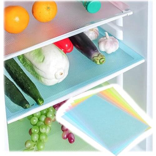 4pcs/set Silicone Fridge Mats A Rugs In The Fridge Refrigerator Table Mat on The Dining Table