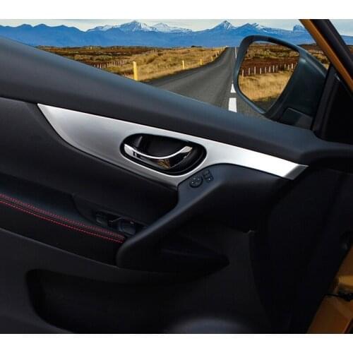 ABS Chrome For Nissan Qashqai J11 2016-2019 Car Styling Interior Inner Side Door Handle Bowl Trim Car Accessories 4pcs