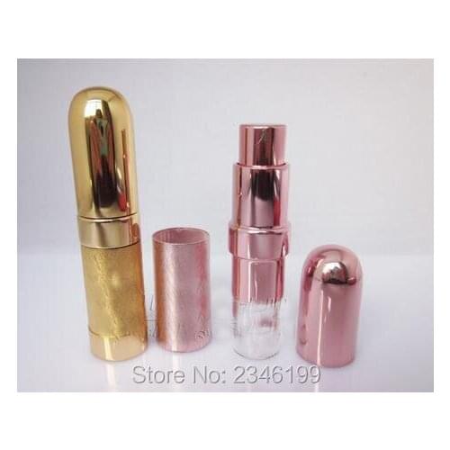 6ML Metal Perfume Bottle, Aluminum Outer With Spray Head Glass Inner Empty Cosmetic Perfume Packing Tube, 50pcs/lot