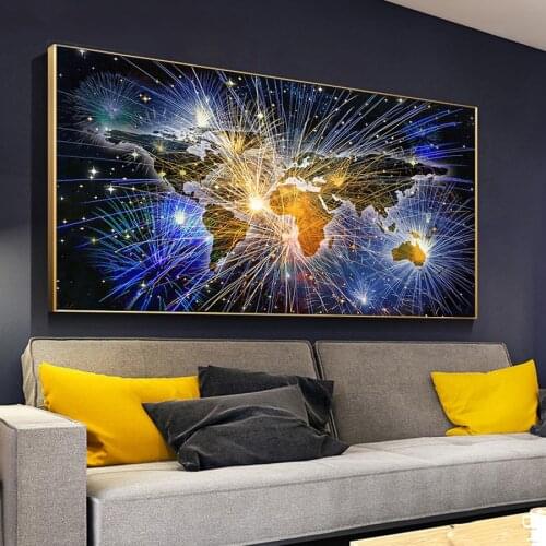 Abstract map Large 5D DIY Diamond Painting Full Square Drill Abstract Embroidery Mosaic Needlework Home Decor Gift AA2001