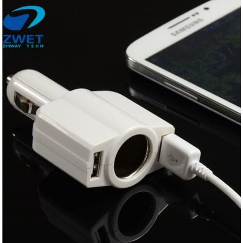 ZWET Car Charge of 2usb Port Car Charger Cigarette output 2A car charger 2usb high current car charger 1.5A head
