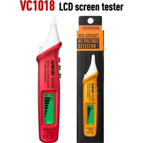 ANENG VC1018 Non-contact Electric Tools Sensor Tester Pen Digital Intelligent AC Voltage Meter 12V-1000V Voltmeter Buzzer Detect