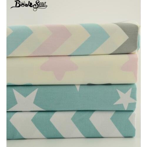 Booksew Cotton Fabric 4 Design Random Match 4pcs/lot High Quality Curtain Doll Charm Pack 40cmX50cm Patchwork Quilting Art Work