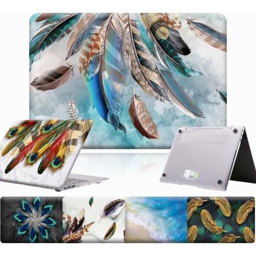 Laptop Case For HUAWEI MateBook D14/D15/13/14/MateBook X Pro 13.9/X 2020/Honor MagicBook 14/15/Pro 16.1 Feather pattern Series H