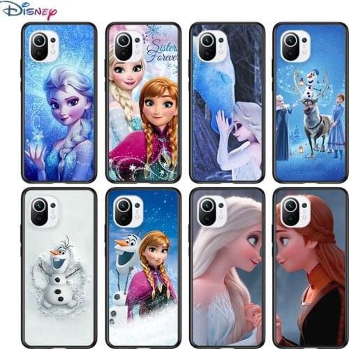 Frozen Princess Aisha for Xiaomi Mi 11 10T Note 10 Ultra 5G 9 9T SE 8 A3 A2 A1 6X Pro Play F1 Lite 5G Black Phone Case