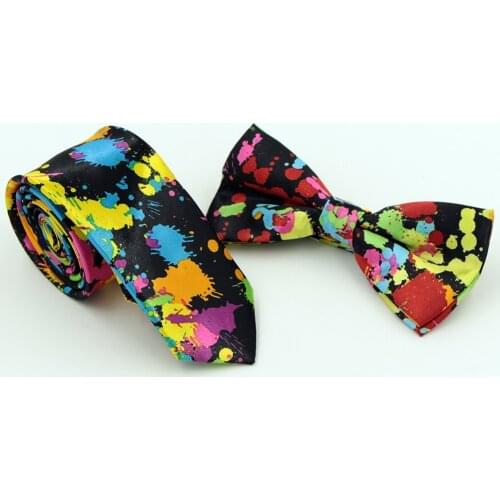 1pc Fashion Ink Printing Men Bow tie for Wedding Party Bowtie Grooms 5cm Slim Tie Cravat Pattern Printed Butterfly