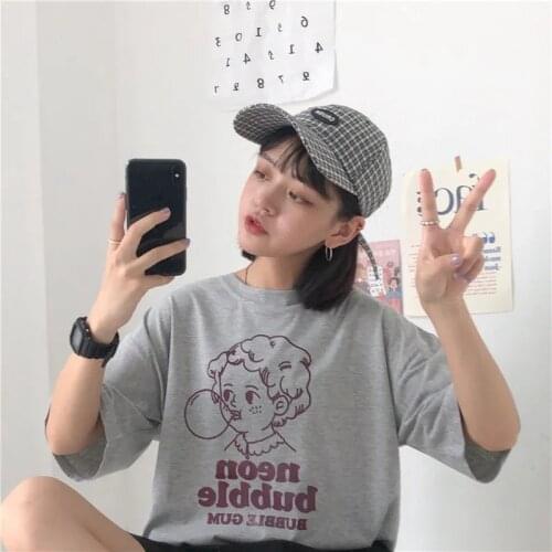 Goth Streetwear Short Sleeve Top Tee Female y2k mujer gothic kpop accessory футболка Harajuku bunny Print Crop Women T-shirts